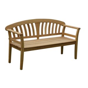Gartenbank Eichenholz braun 3-Sitzer 156 x 54 x 87 cm