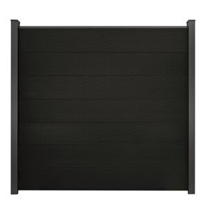 Steckzaun 'Solid Grande' BPC quadratisch schwarz 180 x 180 cm