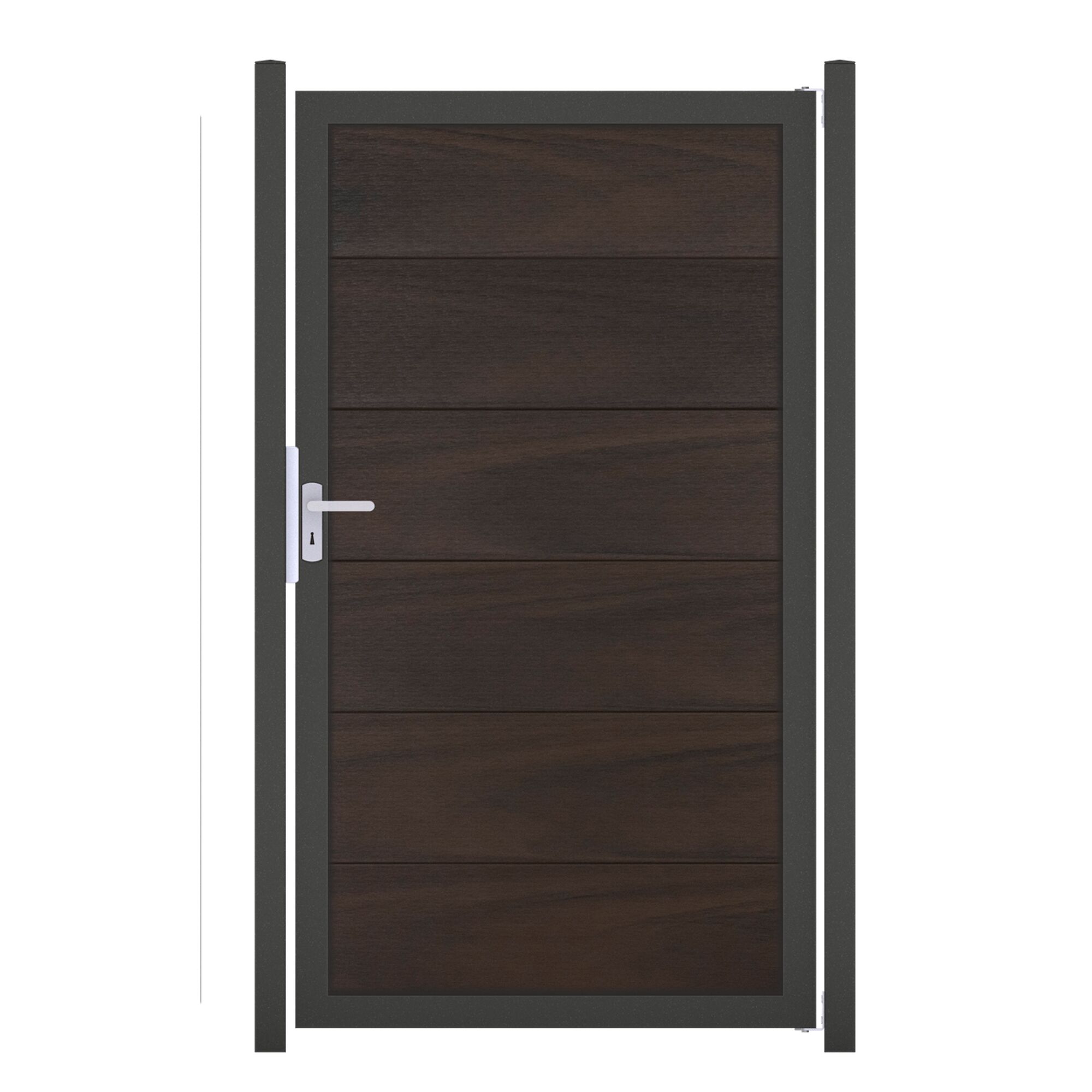 Geschlossene Gartentür aus Holz