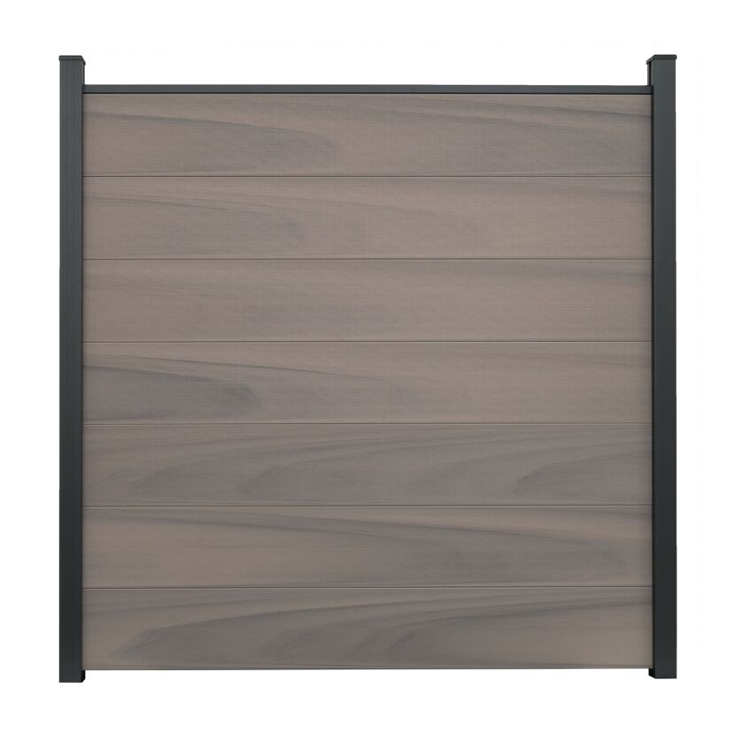 Steckzaun 'Solid Grande' BPC braun/bi-color quadratisch 180 x 180 cm