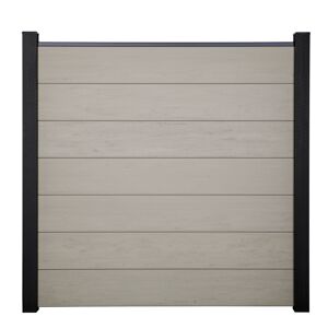 Steckzaun 'Solid Grande' BPC quadratisch Sandfarben 180 x 180 cm