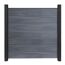 Steckzaun 'Solid Grande' BPC quadratisch steingrau 180 x 180 cm