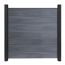 Steckzaun 'Solid Grande' BPC quadratisch steingrau 180 x 180 cm