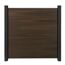 Steckzaun 'Solid Grande' BPC quadratisch Walnussfarben 180 x 180 cm