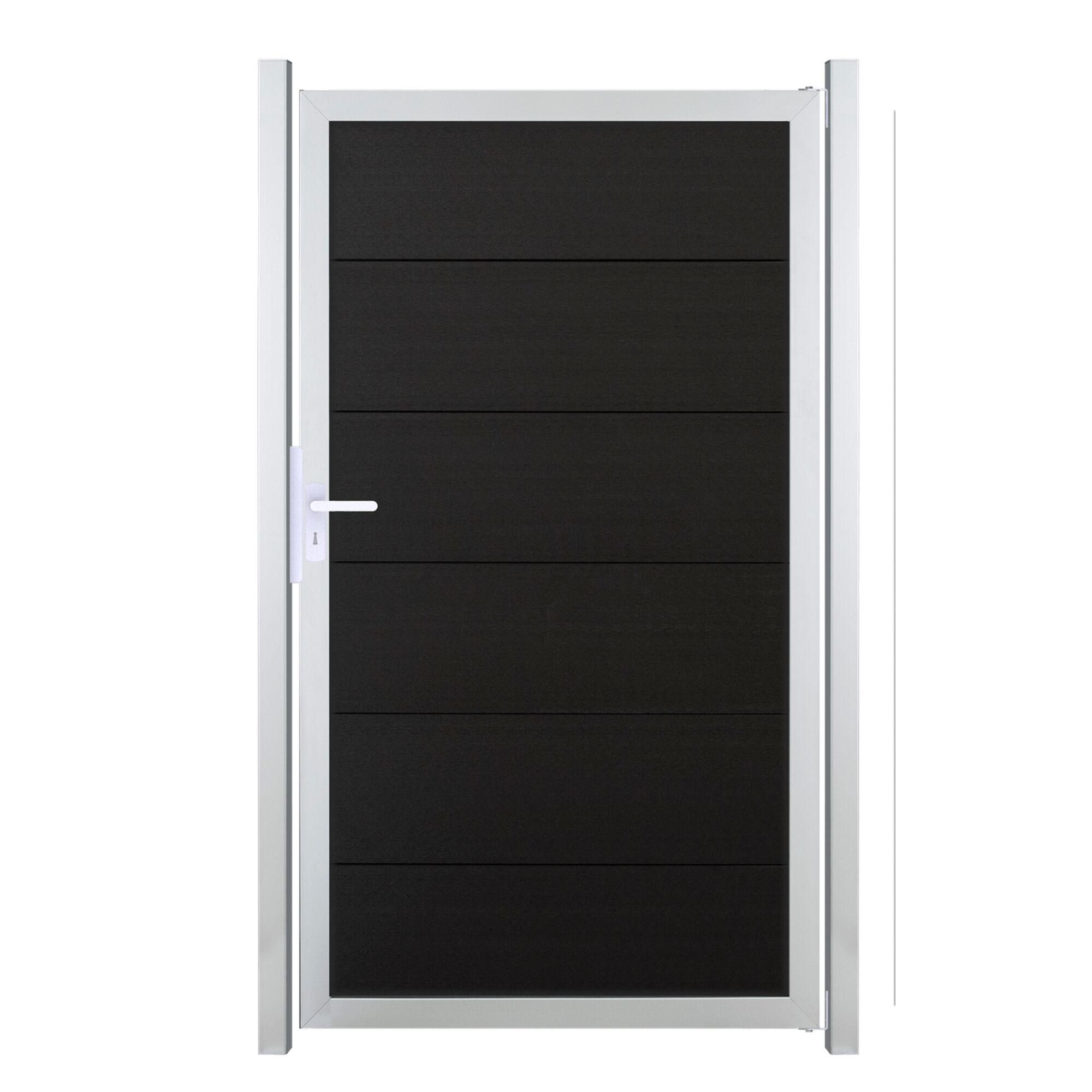 Geschlossenes Gartentor mit Türklinke