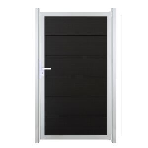 Einzeltor 'Viento' BPC/Aluminium Universal DIN anthrazitgrau/silber 100 x 180 cm