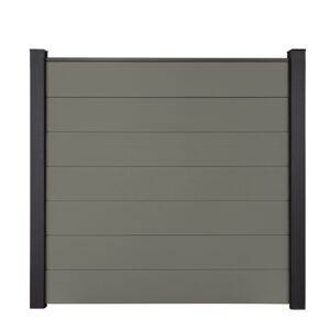 Steckzaun 'Solid Grande' BPC quadratisch grau 180 x 180 cm