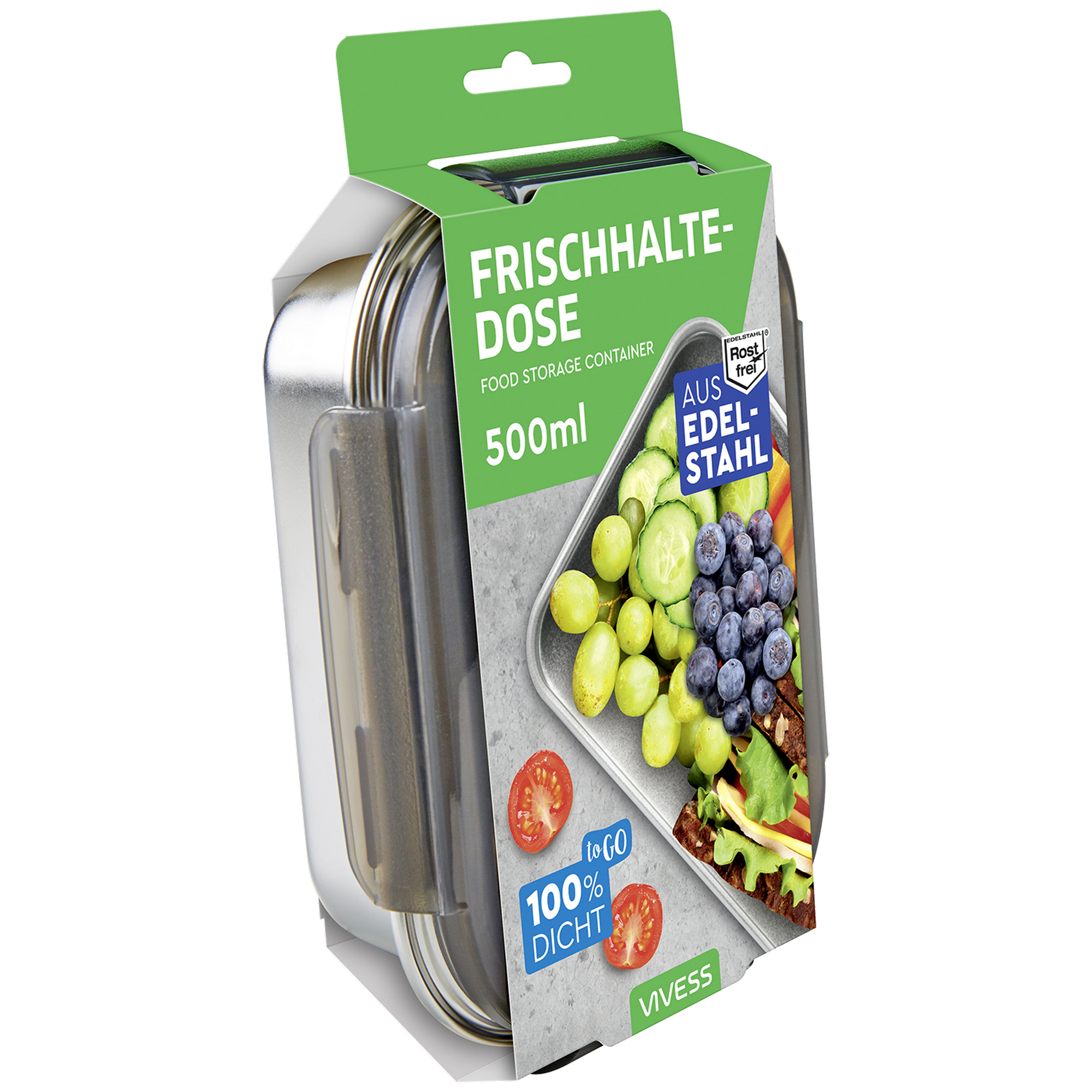 Frischhaltedose Edelstahl 500 ml + product picture