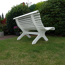 Gartenbank 'Sven' Holz weiß lackiert 140 x 74 x 87 cm