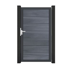 Einzeltor 'Solid Grande' BPC/Aluminium steingrau/anthrazit 100 x 180 cm