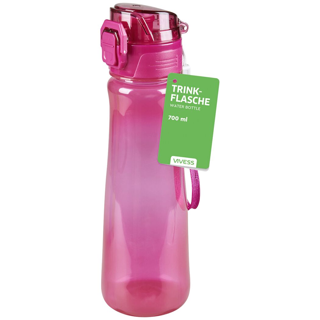 Pinke Trinkflasche mit Verschluss