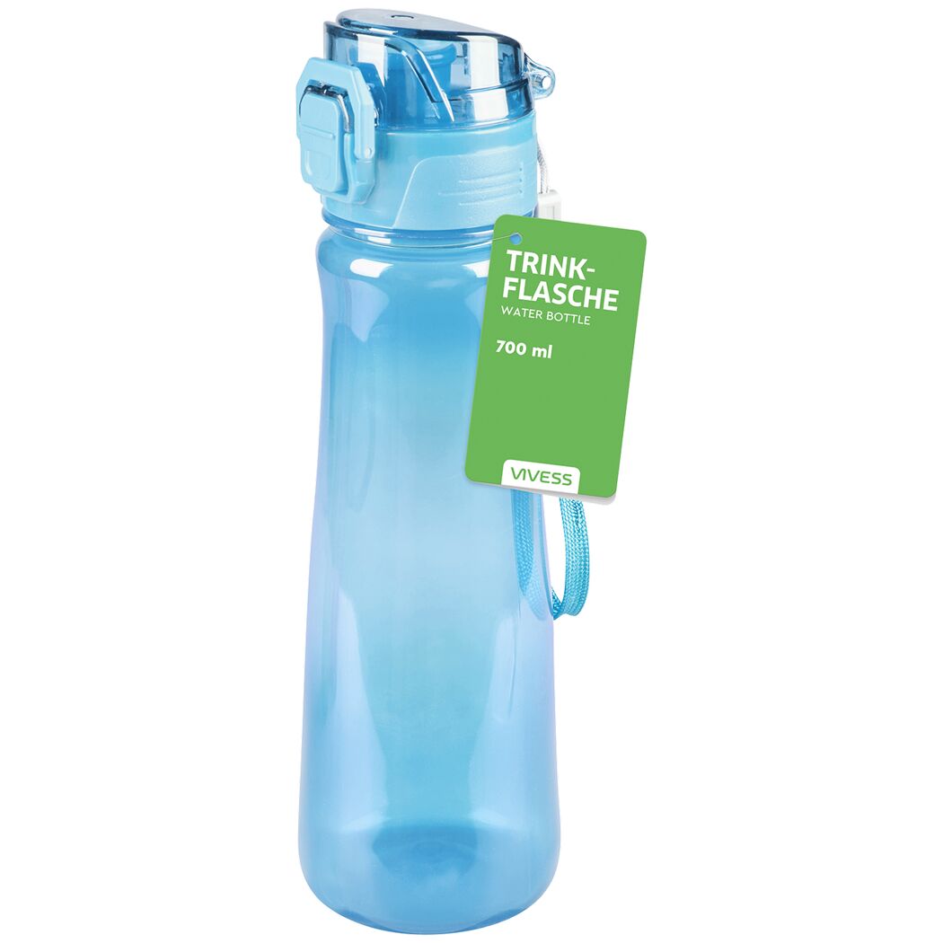 Blaue Trinkflasche mit Verschluss