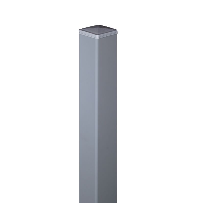 Tor-Pfosten Aluminium silbergrau 9 x 9 x 240 cm