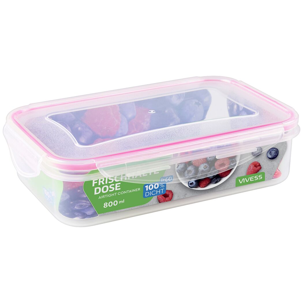 Transparente Frischhaltedose mit Beeren