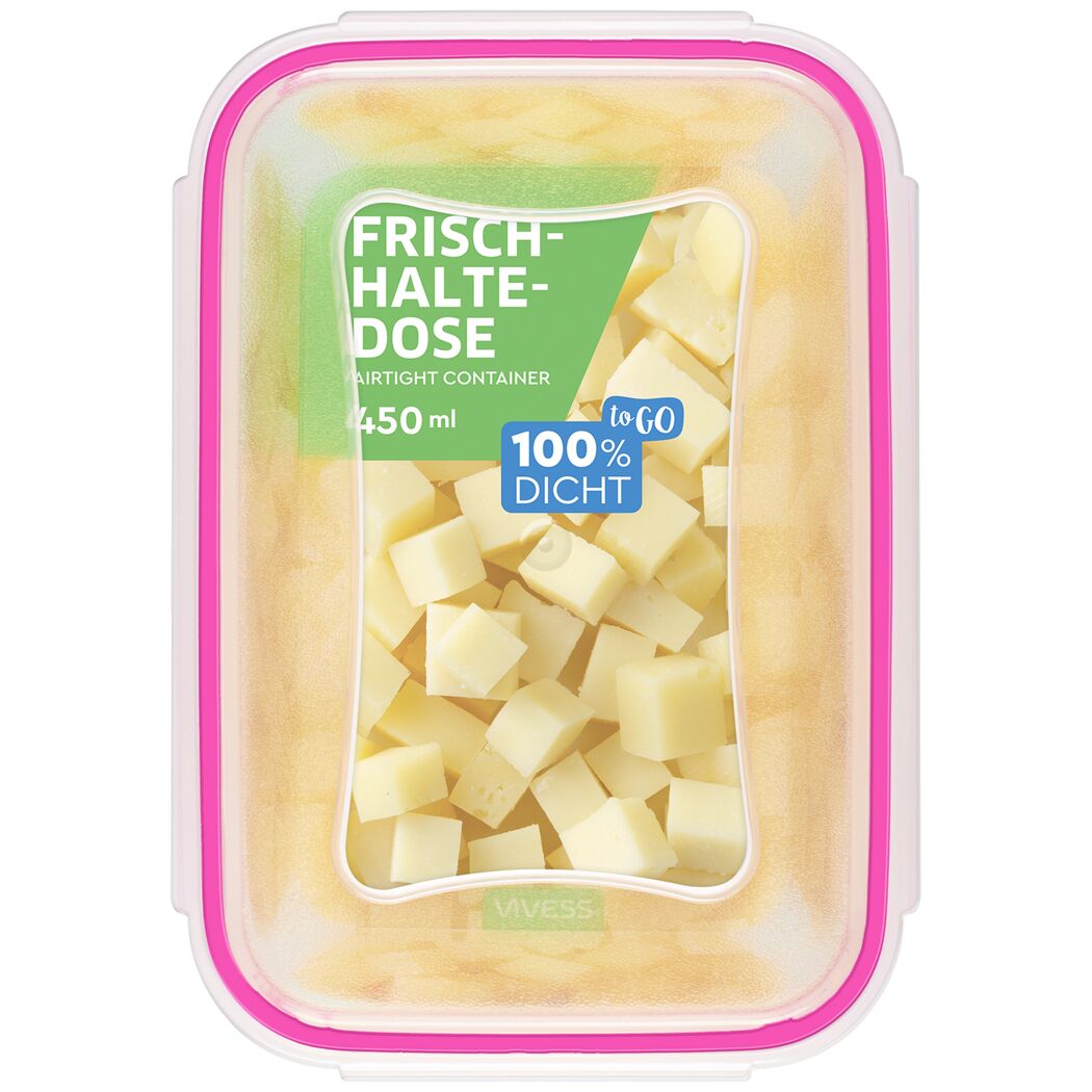 Frischhalte-Dose mit Käsewürfeln