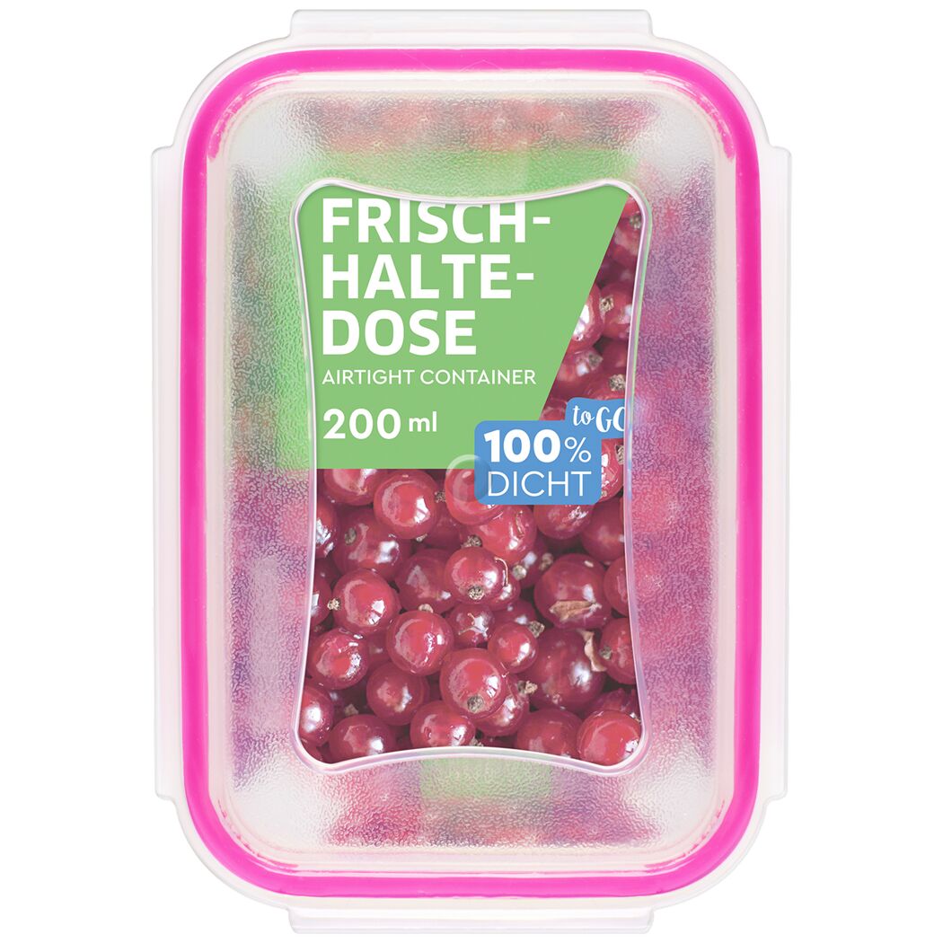 Frischhaltedose mit roten Johannisbeeren