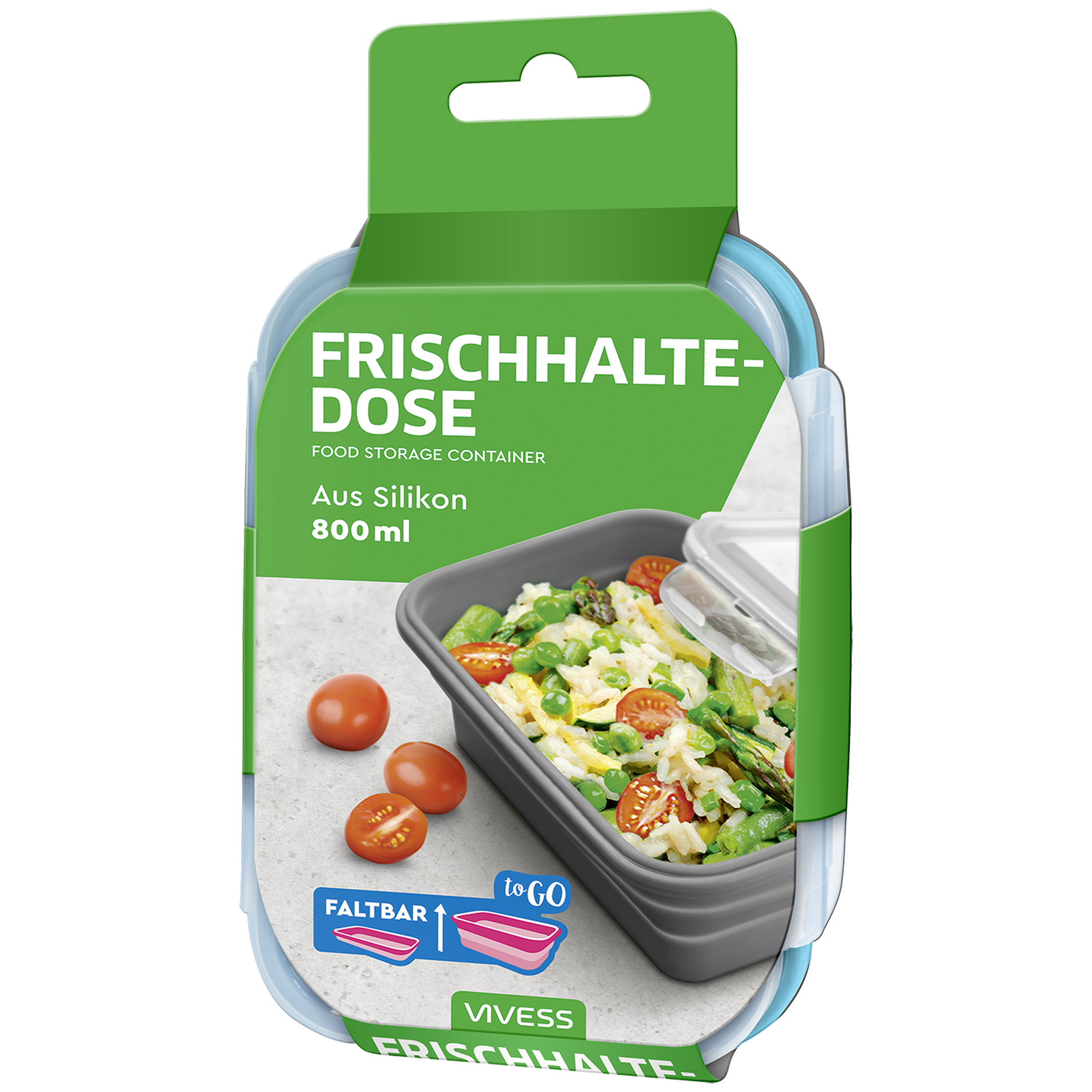 Frischhaltedose Silikon faltbar farblich sortiert 800 ml + product picture