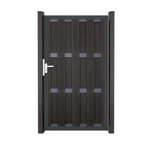 Einzeltor 'Fertigzaun' BPC/Aluminium DIN rechts anthrazit 100 x 180 x 4 cm