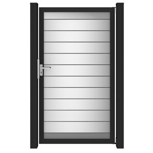 Einzeltor 'Lumino' Universal DIN silbergrau/anthrazit 100 x 180 cm