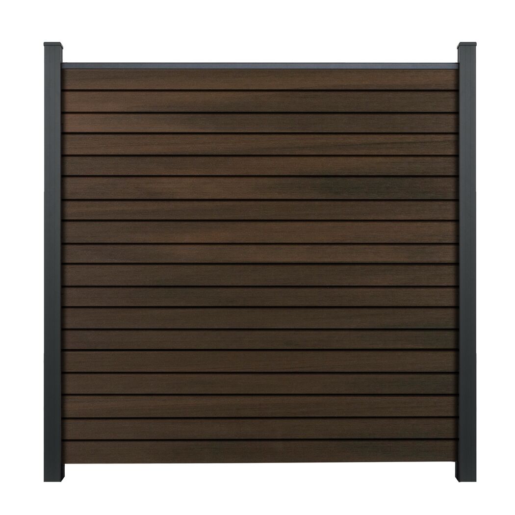 Steckzaun 'Solid Rhombus' BPC Walnussfarben 180 x 180 cm