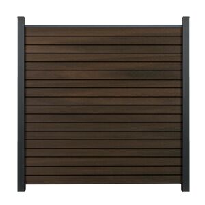 Steckzaun 'Solid Rhombus' BPC Walnussfarben 180 x 180 cm