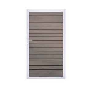 Einzeltor 'Solid Rhombus' BPC/Aluminium braun/grau/silber 100 x 180 cm