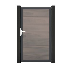 Einzeltor 'Solid Grande' BPC/Aluminium sandfarben/anthrazit Sondermaß max. 150 x 180 cm
