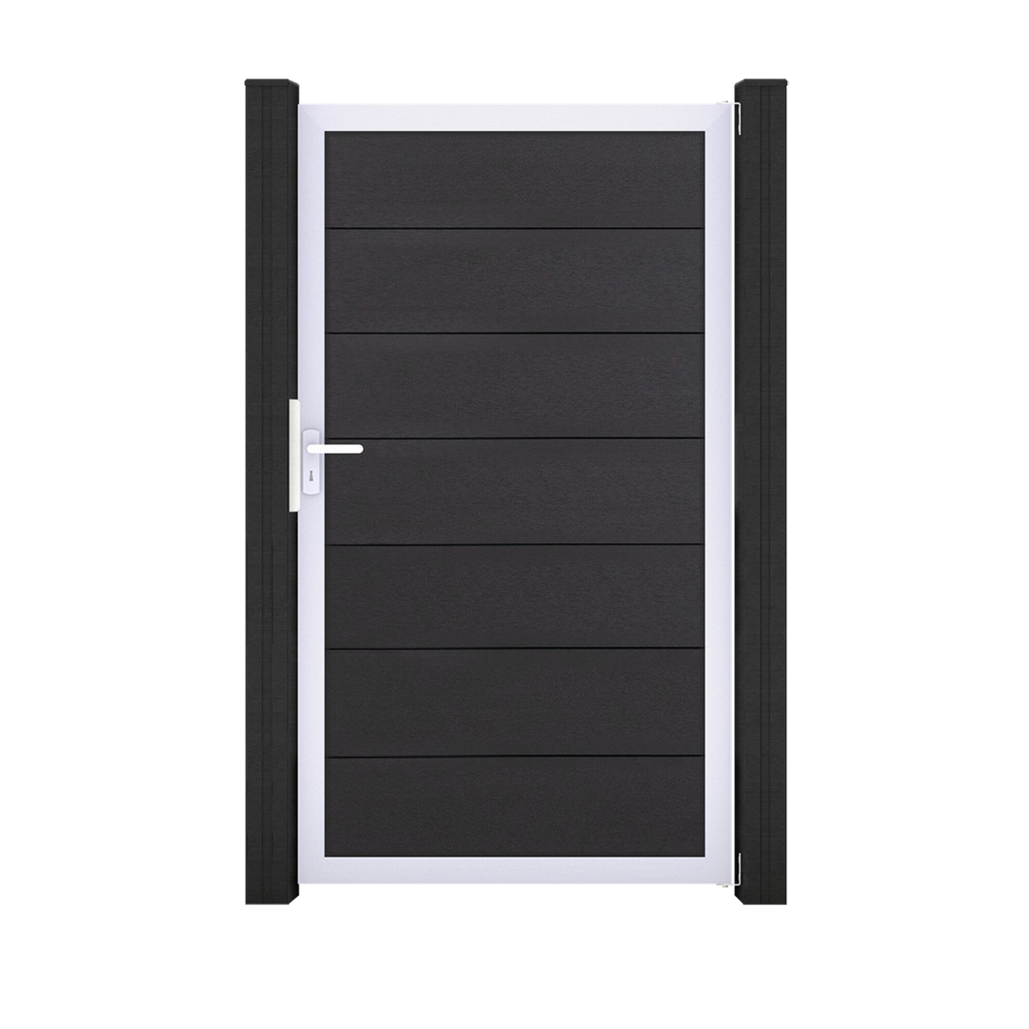 Geschlossenes Gartentor mit Türklinke