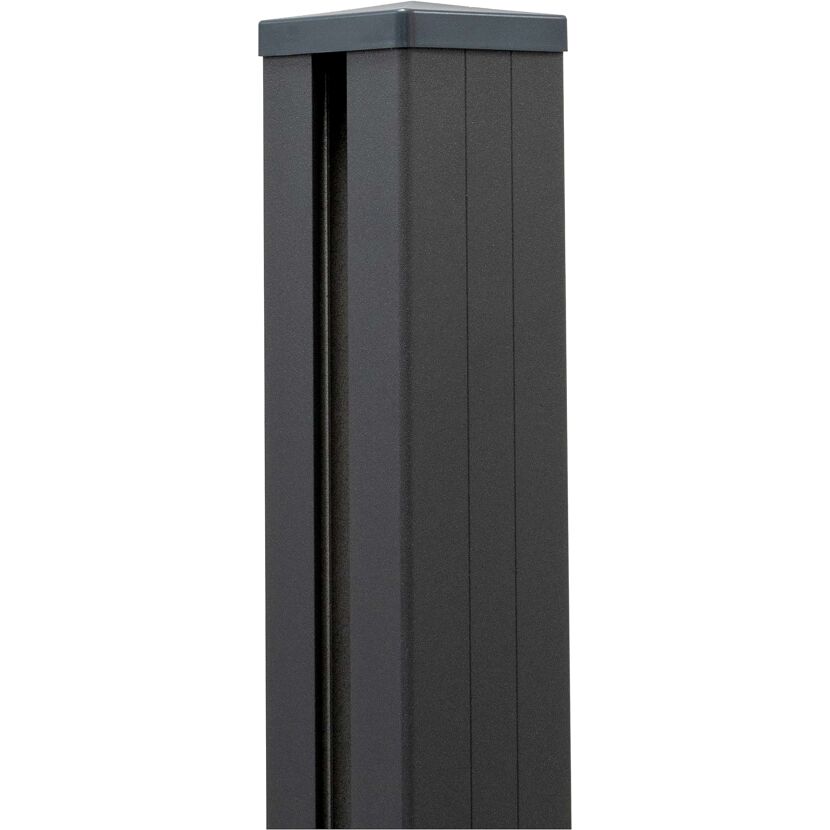 Pfosten Steckzaun Aluminium anthrazit 9 x 9 x 300 cm