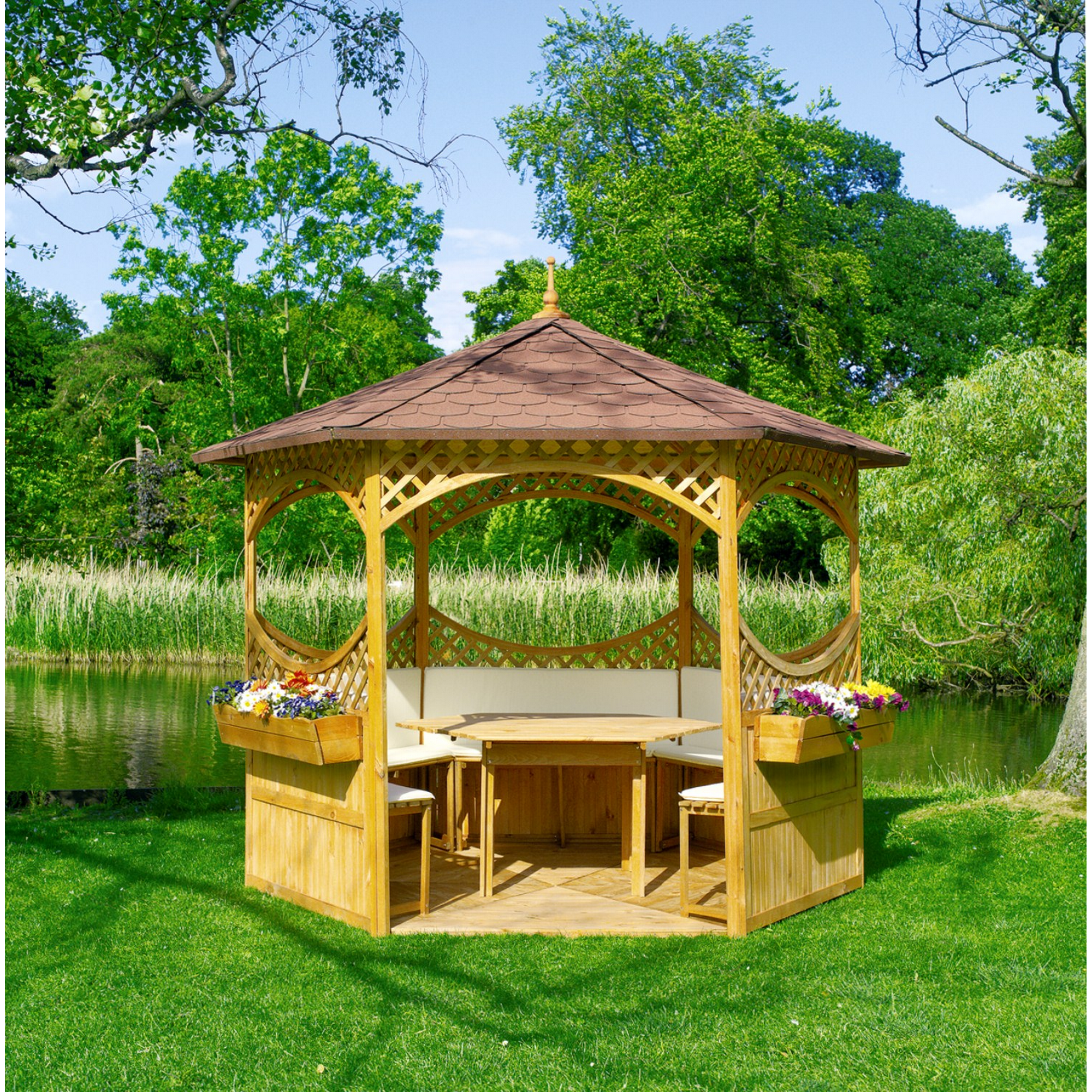 Pavillon 'Palma' Holz 326 x 280 x 326 cm