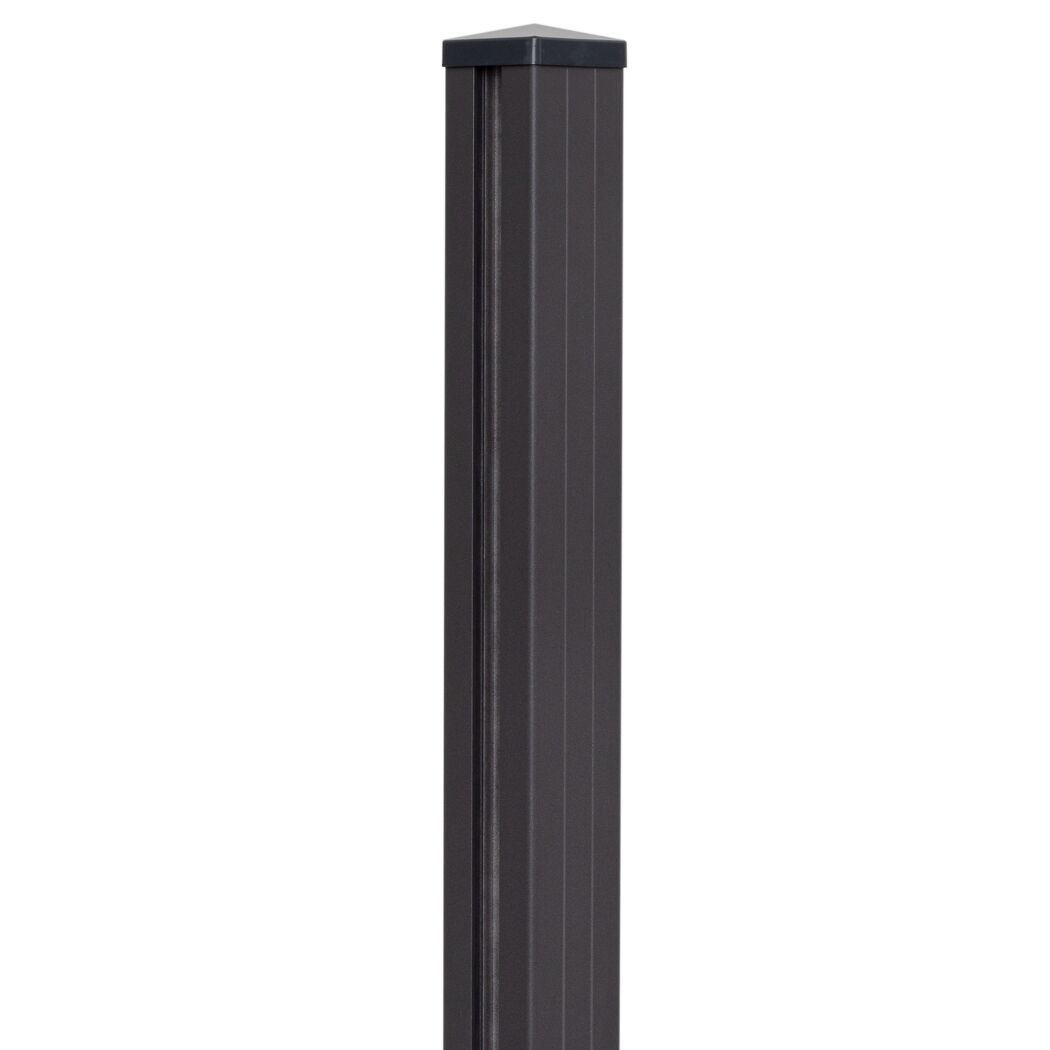 Pfosten Steckzaun Aluminium anthrazit 7 x 7 x 100 cm