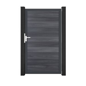 Einzeltor 'Solid' BPC/Aluminium steingrau/anthrazit Sondermaß max. 150 x 180 cm