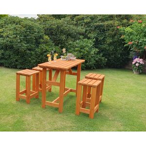 Barlounge-Set 'Summer' Holz braun 5-teilig