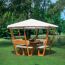Pavillon 'Rosenheim' Holz weiß 304 x 213 x 304 cm