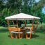 Pavillon 'Rosenheim' Holz weiß 304 x 213 x 304 cm