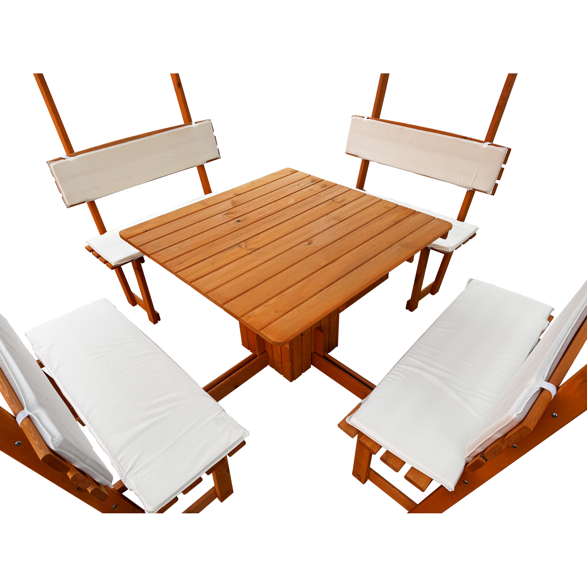 Pavillon 'Rosenheim' Holz weiß 304 x 213 x 304 cm