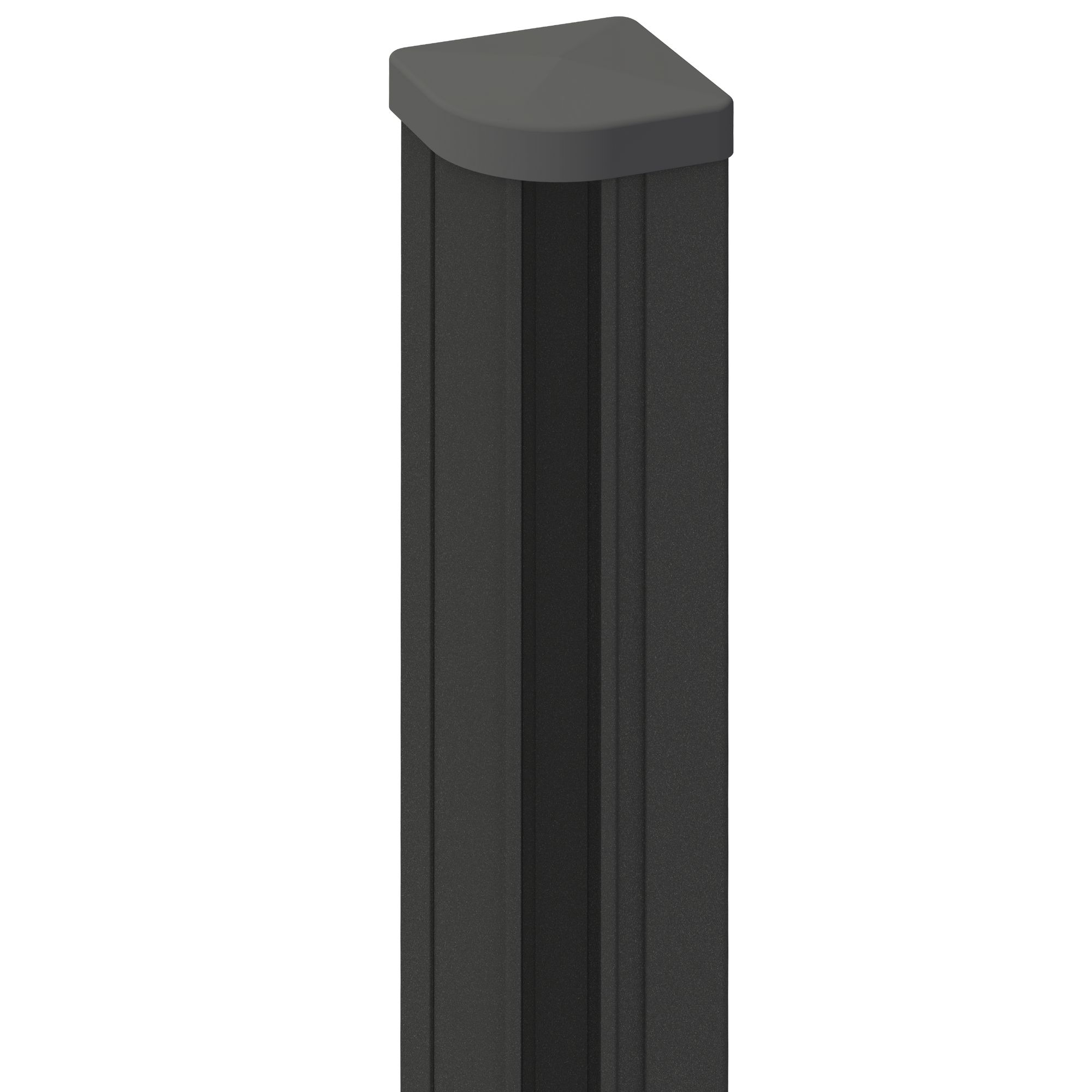Eckpfosten Steckzaun variabel Aluminium anthrazit 7 x 7 x 190 cm
