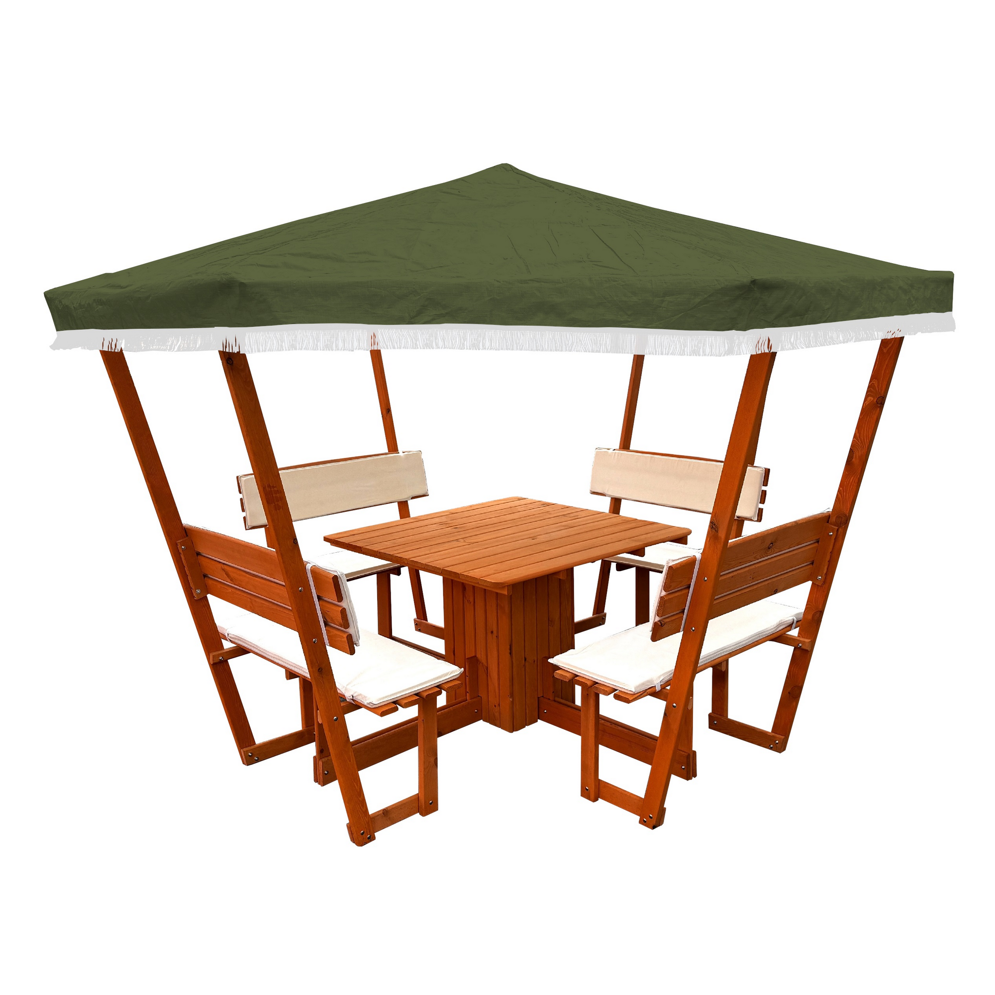 Pavillon 'Rosenheim' Holz grün 304 x 213 x 304 cm