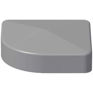 Kappe für variablen Aluminium-Eckpfosten silbergrau 7 x 7 cm