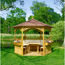 Pavillon 'Palma' Holz inklusive Möbel 326 x 290 x 326 cm