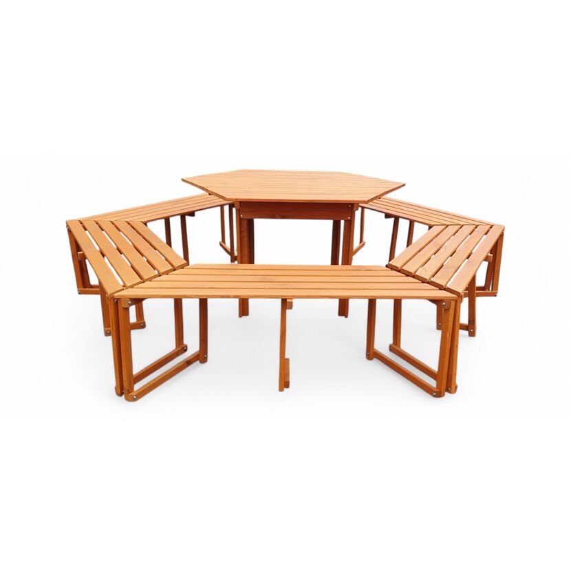 Pavillon 'Palma' Holz inklusive Möbel 326 x 290 x 326 cm
