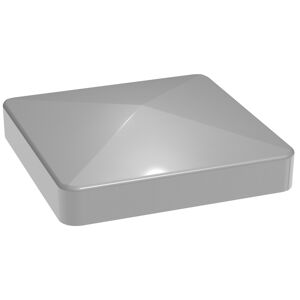 Kappe für Aluminium-Steckzaunpfosten silbergrau 9 x 9 cm