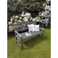 Gartenbank 'Johanna' Holz grau 2-Sitzer 125 x 71 x 91 cm