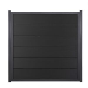 Fertigzaun 'Viento' BPC/Aluminium quadratisch anthrazitgrau 180 x 180 cm