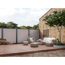 Fertigelement 'Viento' BPC/Aluminium quadratisch Sandfarben/anthrazit 180 x 180 cm