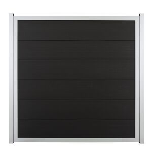 Fertigzaun 'Viento' BPC/Aluminium quadratisch anthrazitgrau 180 x 180 cm