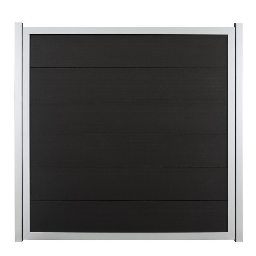 Fertigzaun 'Viento' BPC/Aluminium Sondermaß anthrazitgrau max. 180 x 180 cm