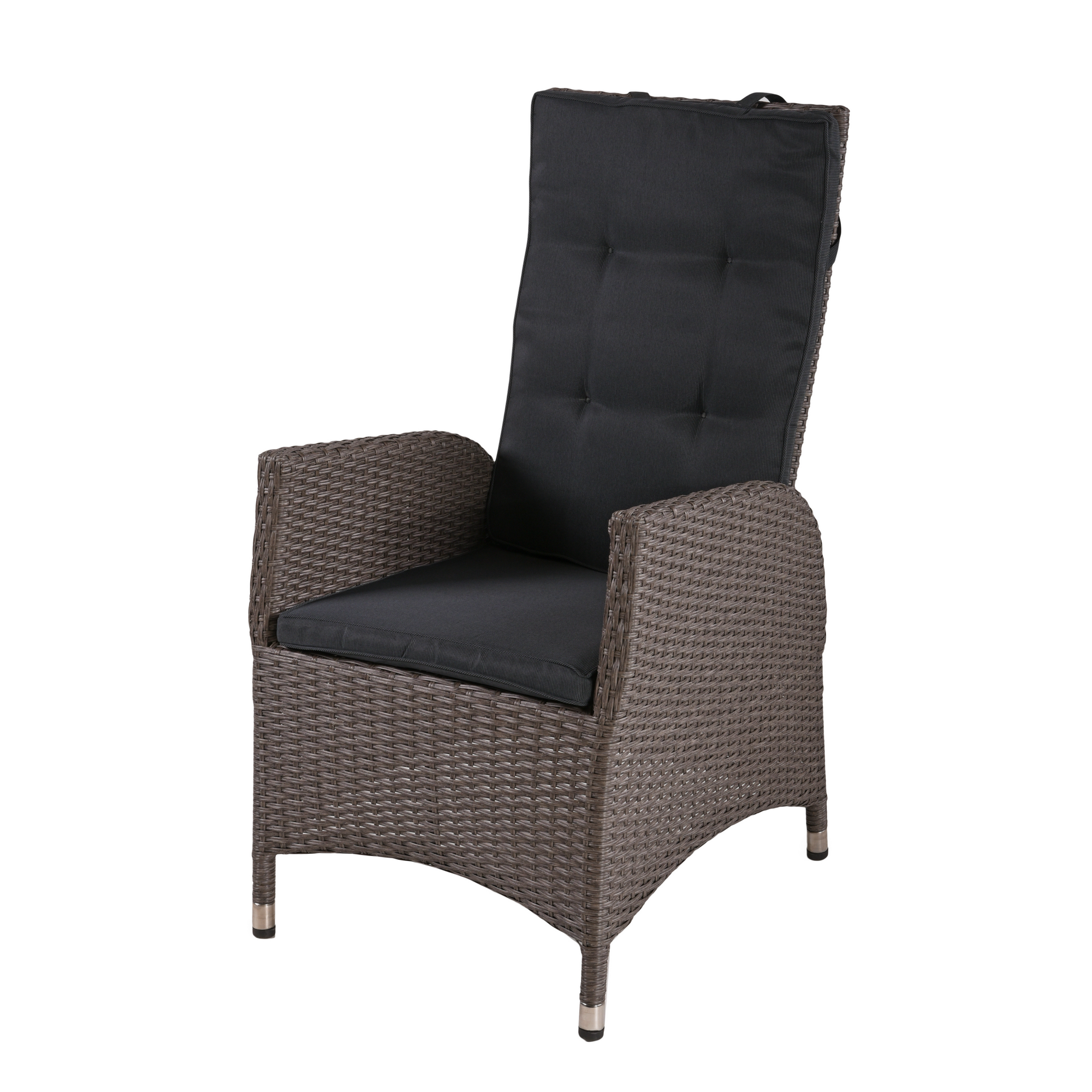 Gartenstuhlset 'Braga' Aluminium braun/silbern 2 Stück