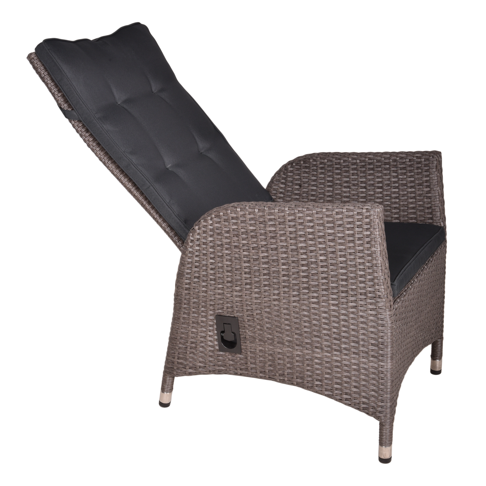 Gartenstuhlset 'Braga' Aluminium braun/silbern 2 Stück