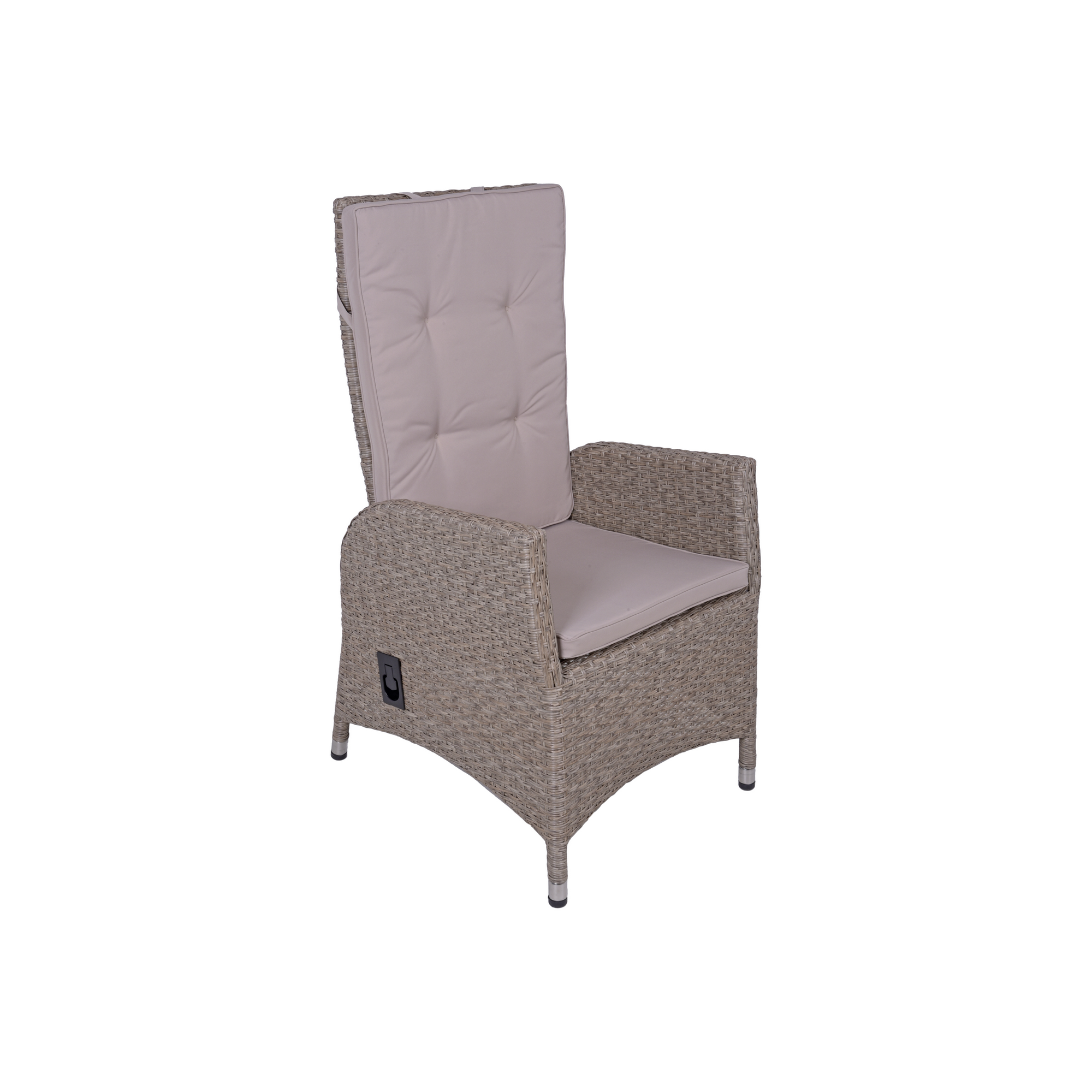 Gartenstuhlset 'Braga' Aluminium braun/grau 2 Stück